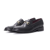 FRAN BLACK HORSE BIT LOAFER