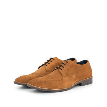 HOUNSLOW TAN SUEDE DERBY BROGUE