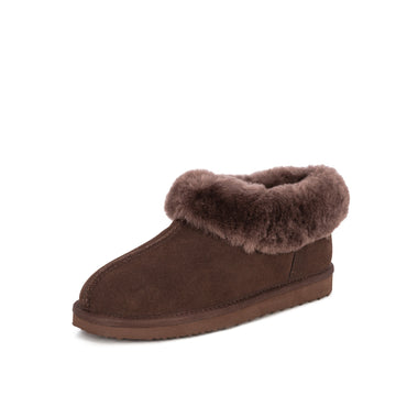 ANABELLA CHOCOLATE SHEEPSKIN SLIPPER BOOTIE