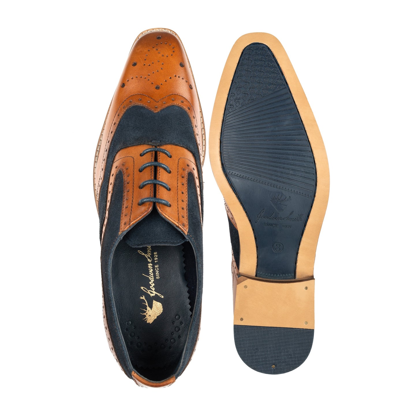 XAVIER BROGUE OXFORD BLEU MARINE