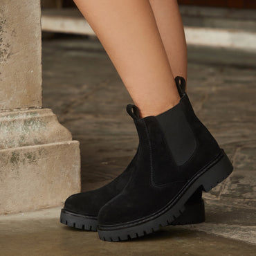 PAIGE BLACK SUEDE CHELSEA BOOT