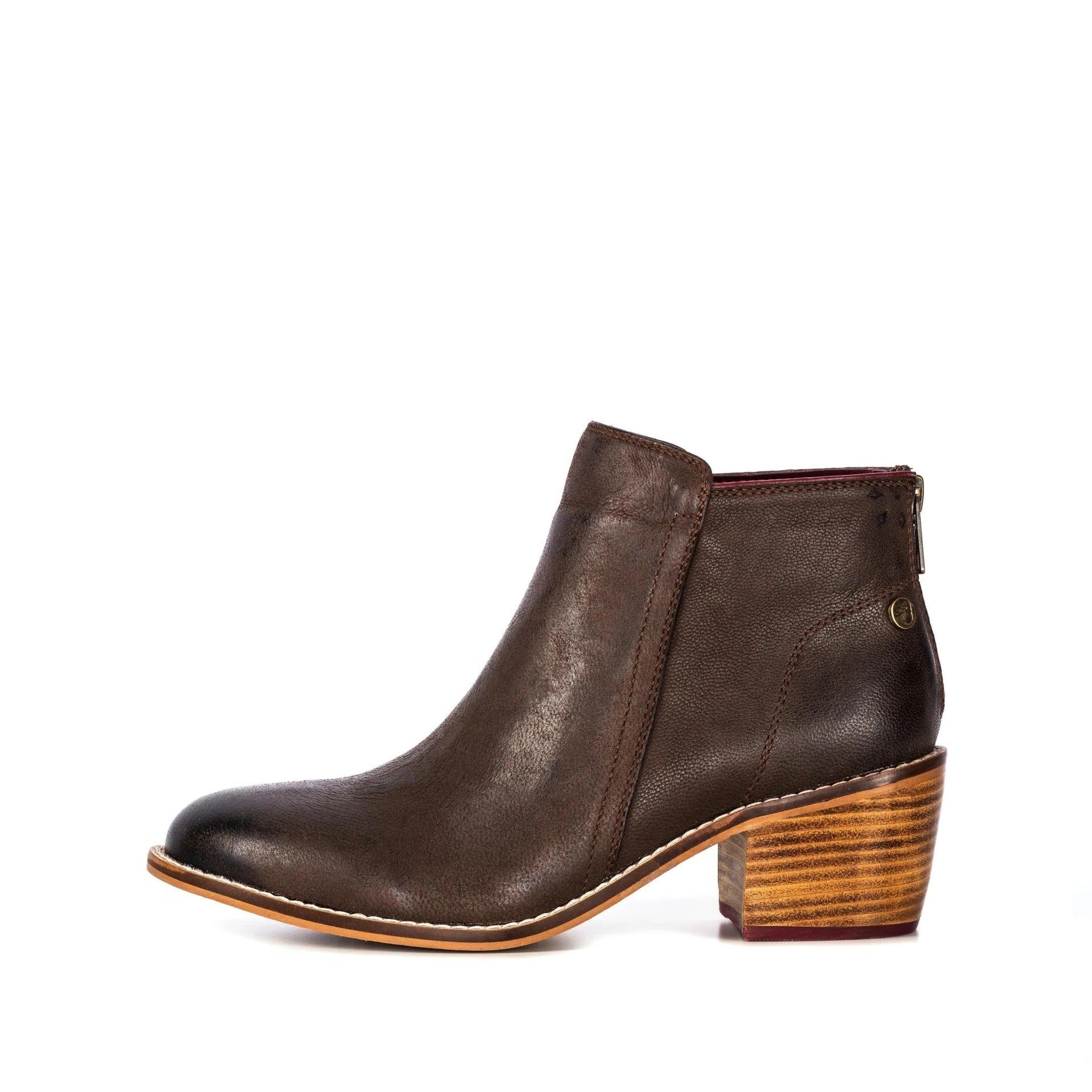 BOTTE ZIPPÉE WILLOW MARRON POUR FEMME