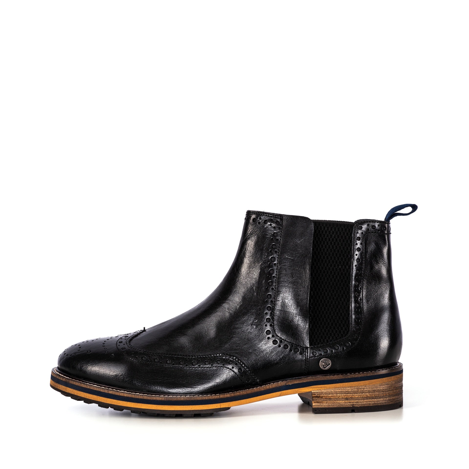 BOTTINES CHELSEA ZAK NOIRES BROGUE