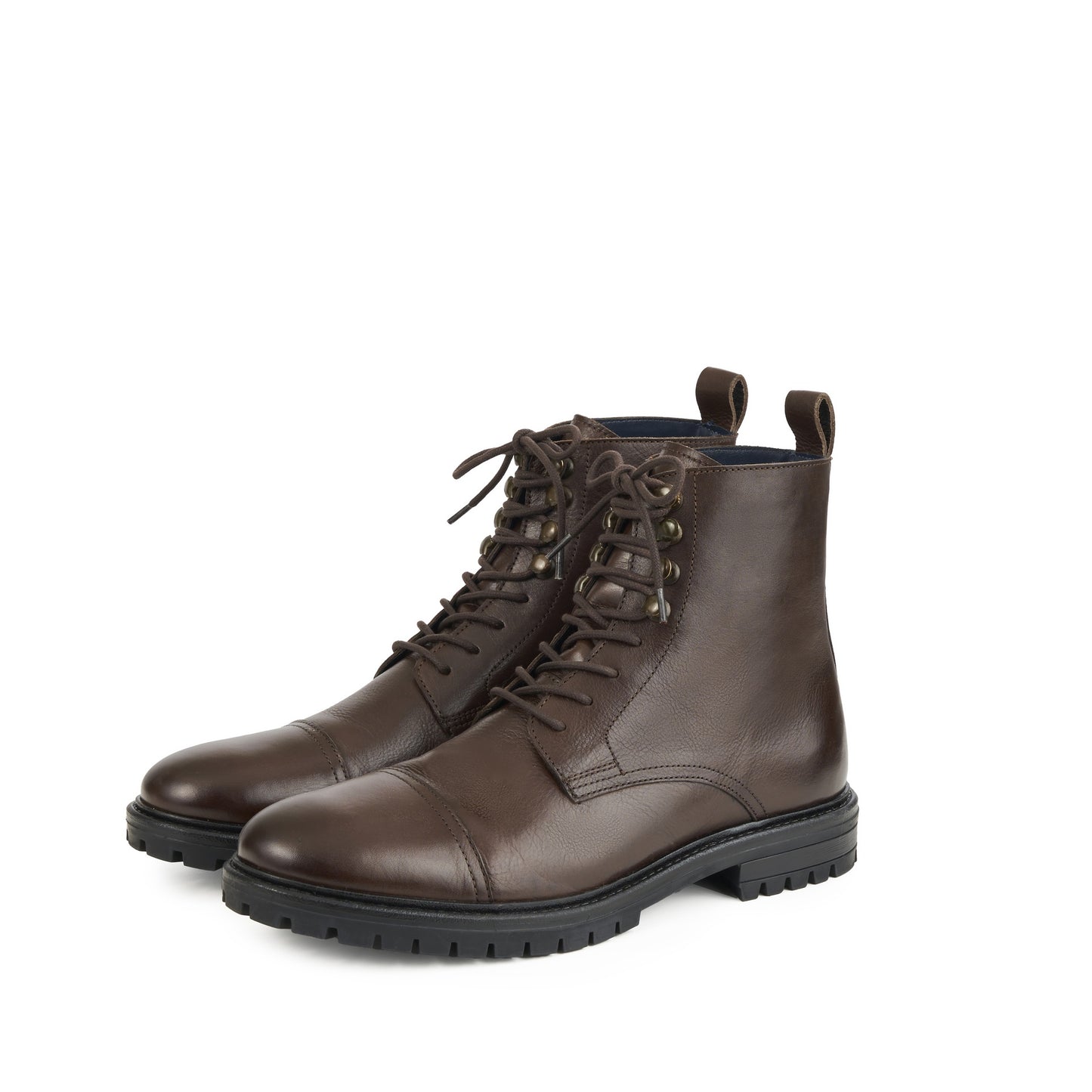 ASTLEY BROWN LEATHER LACE-UP BOOT