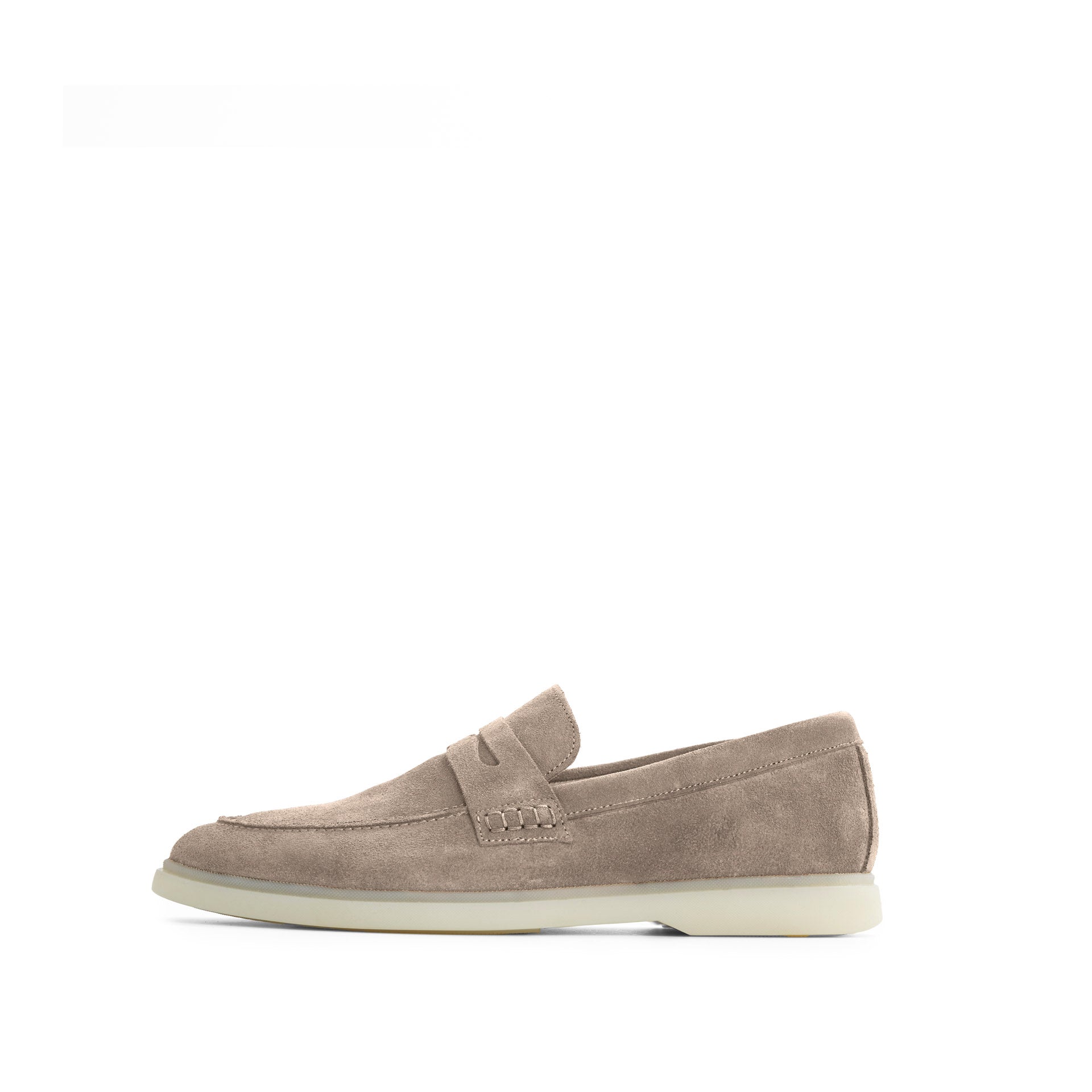 MENS ALESSIO BEIGE SUEDE PENNY LOAFER