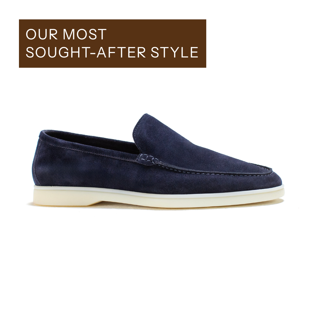 XANDER NAVY SUEDE LOAFER
