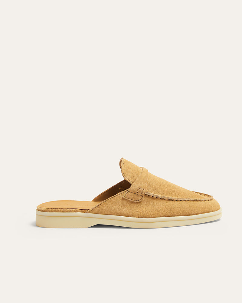 AMEILA BEIGE SUEDE SLIP-ON LOAFER