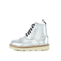 Kids Brooke Silver Brogue Boot