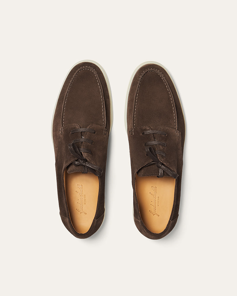 EMILIO BROWN SUEDE BOAT LOAFER