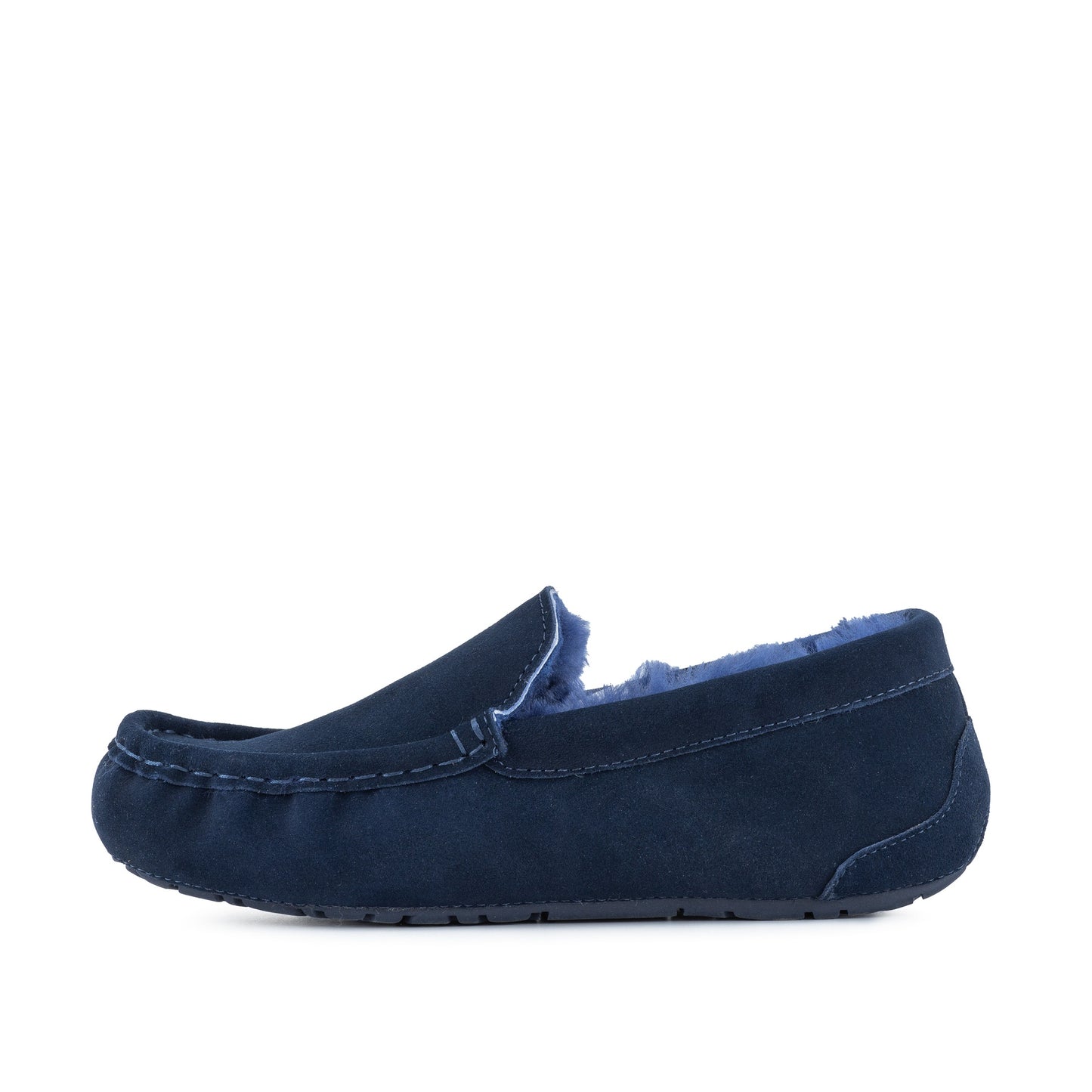 EVAN NAVY SHEEPSKIN MOCCASIN