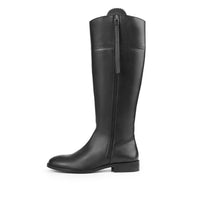 KATE BLACK LEATHER KNEE-HIGH BOOT