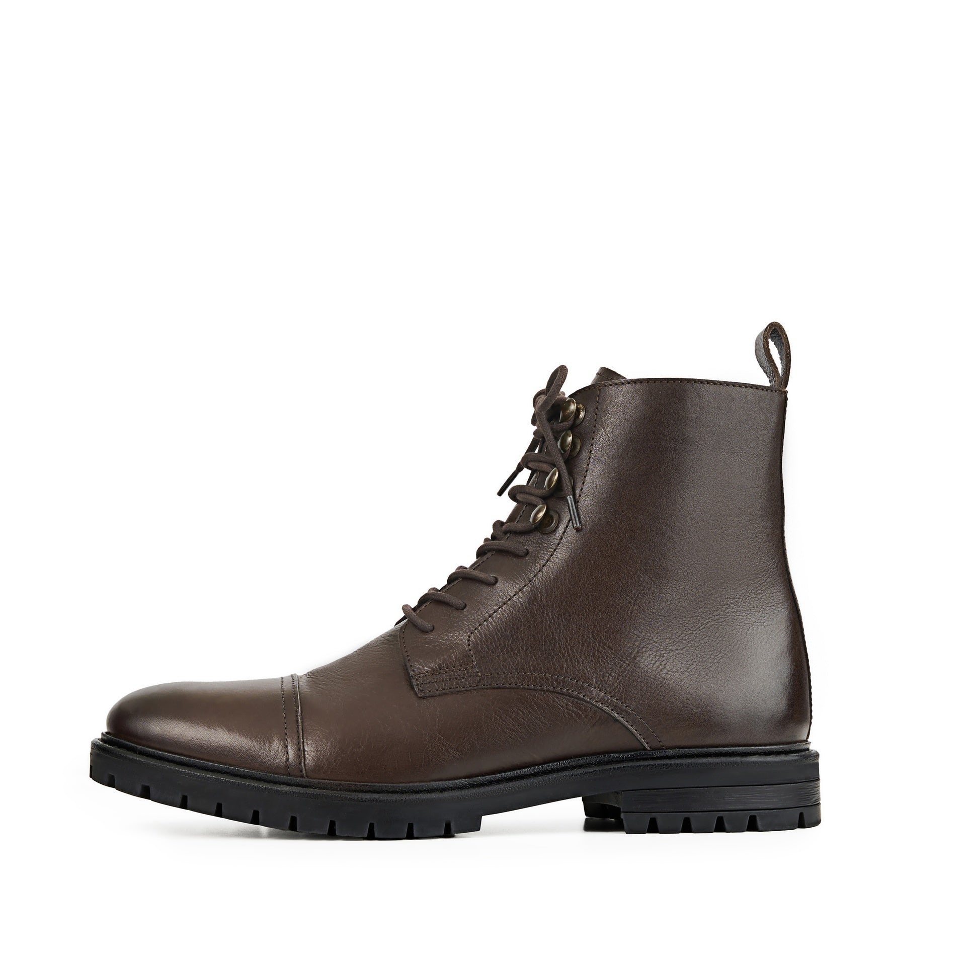 ASTLEY BROWN LEATHER LACE-UP BOOT