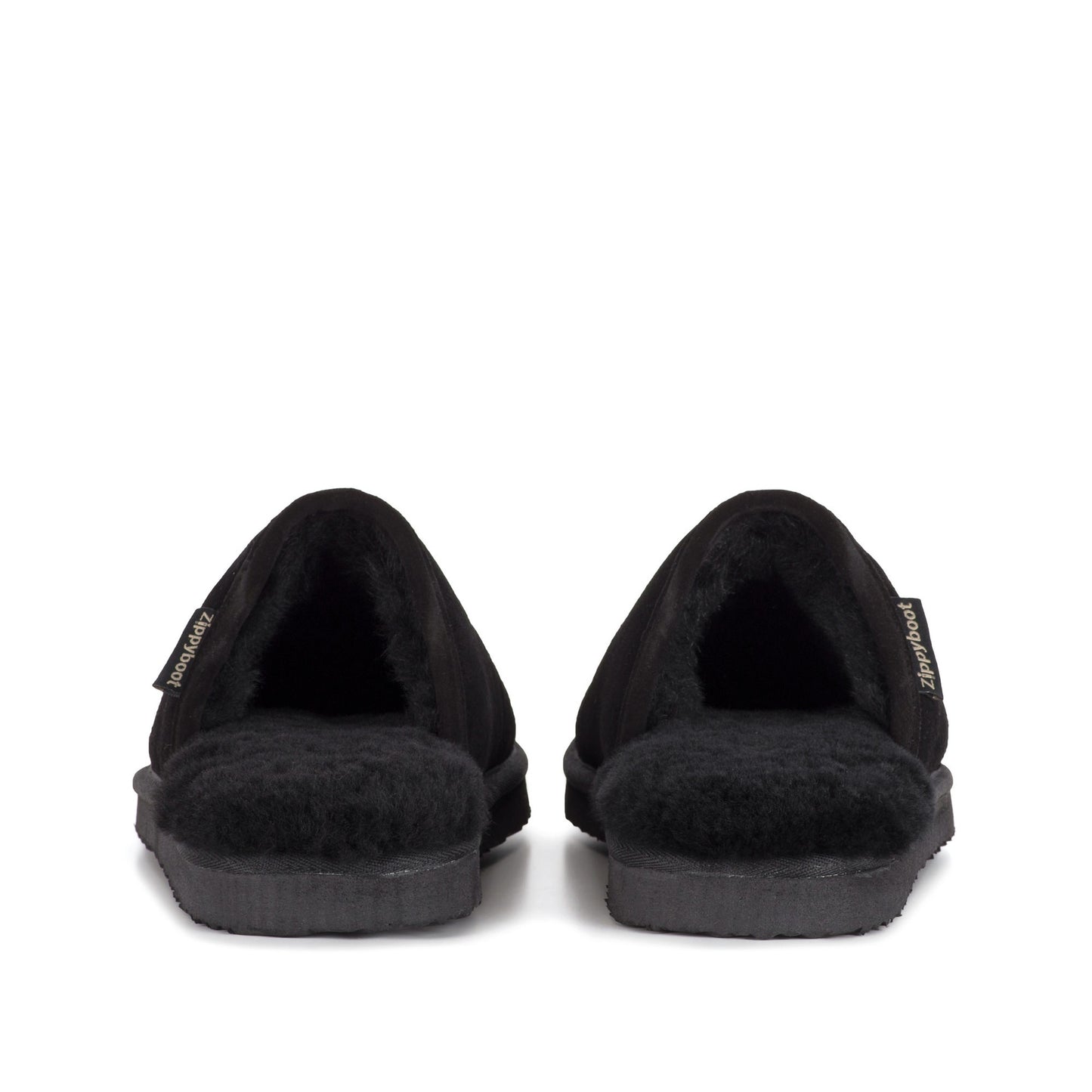 ALLEN BLACK SHEEPSKIN SLIPPER MULE