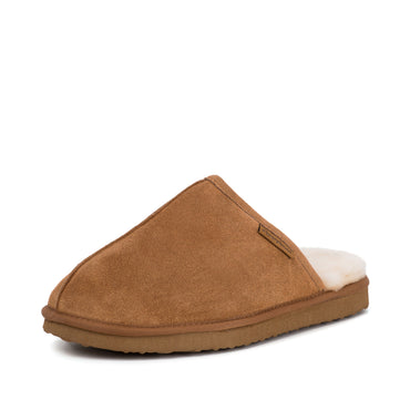 ALLEN TAN SHEEPSKIN SLIPPER MULE