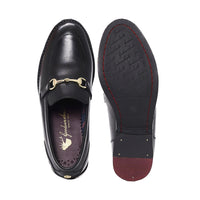 FRAN BLACK HORSE BIT LOAFER