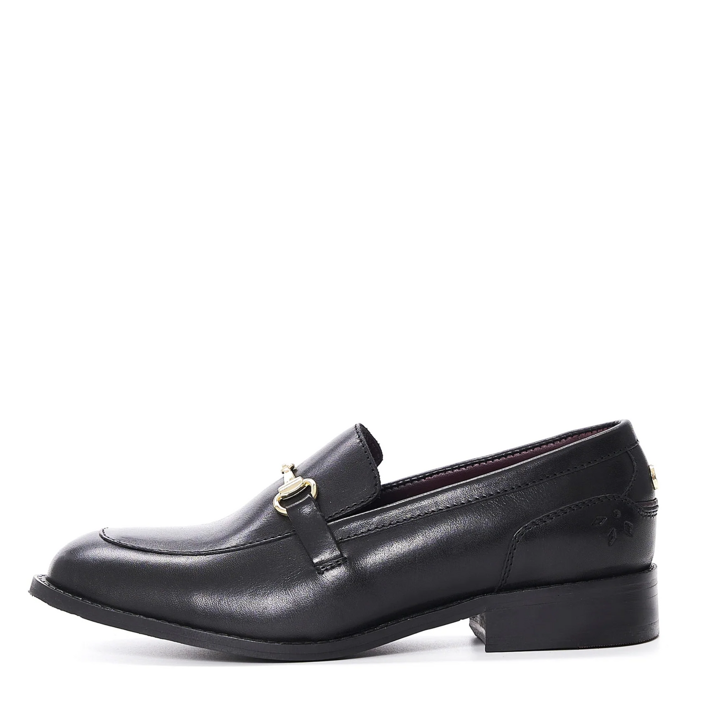 FRAN BLACK HORSE BIT LOAFER