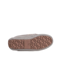 LADIES EVIE GREY SHEEPSKIN SLIPPER MOCCASIN