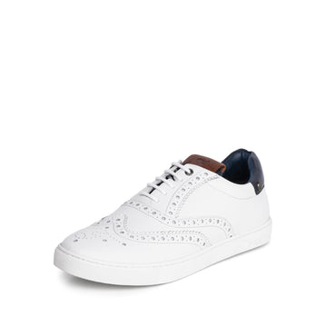 TENNIS BROGUE CARLSON BLANCHE POUR HOMME