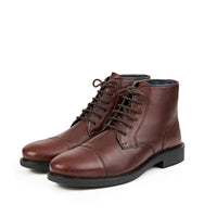 LUCA BROWN LEATHER LACE-UP BOOT