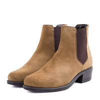 LADIES VICTORIA TAN SUEDE CHELSEA BOOT