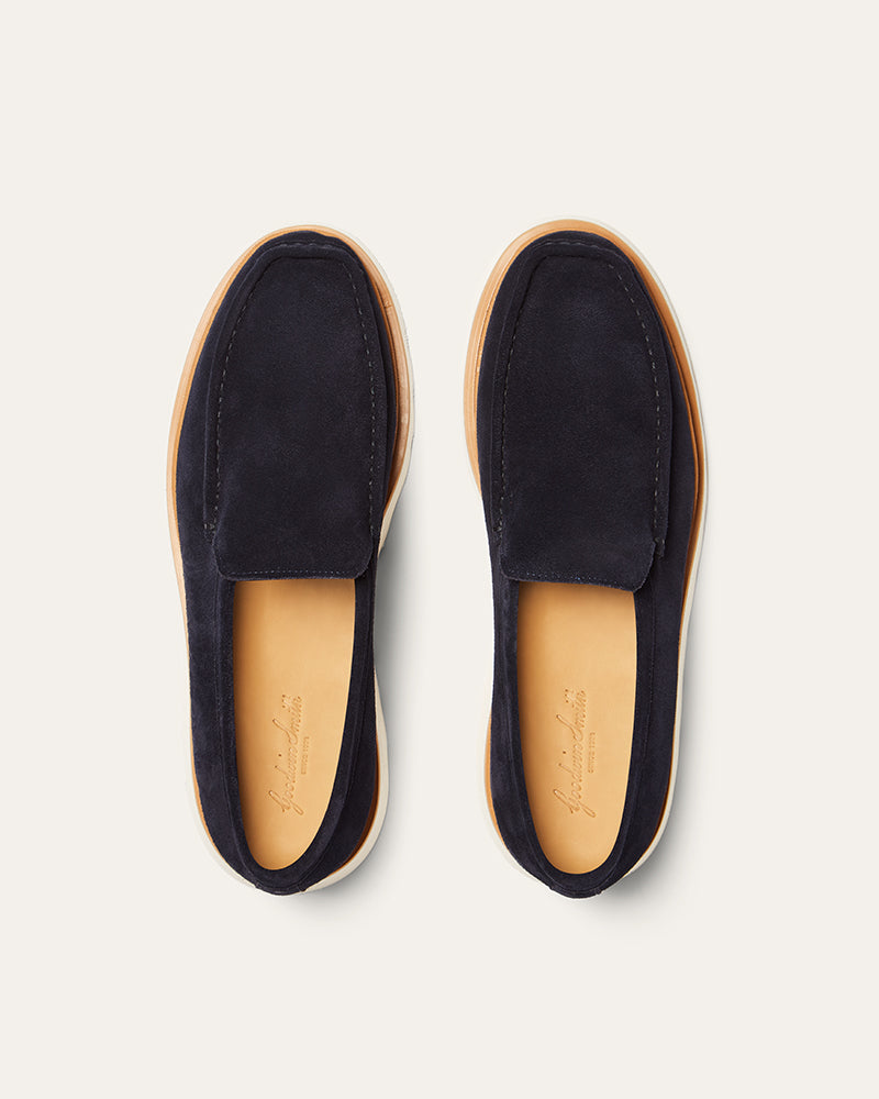 JAMES NAVY SUEDE LOAFER