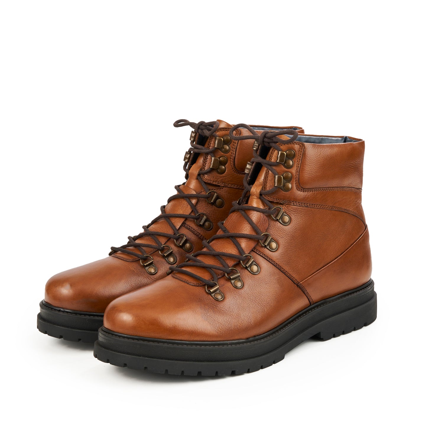 MASTER TAN LEATHER HIKER-STYLE BOOT