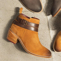 LILY TAN SUEDE STRAP BOOT